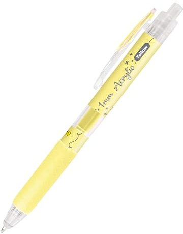 Online Acrylic Liner Gelb, 1x I Acrylmarker auf Wasserbasis yellow I Schnelltrocknend auf Holz & Kunststoff – auch als Glasmalstifte oder Steine bemalen I Acrylic Marker, hohe Deckkraft