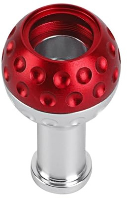 AJHJET 5-Gang-Universal-Schaltknauf Aus Aluminium Mit 6 Trans-Stick-Kopf Für VW Für Scirocco Für Jetta Für Golf Schaltknauf Kopf(Rot)