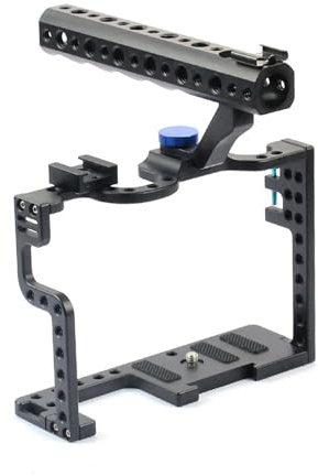 Kompatibel mit Panasonic Lumix GH3/GH4/GH5 – DSLR-Kamerakäfig-Rig-Schutzgehäuse mit Tragegriff und Videostativ-Erweiterungsset(GH5 Cage)