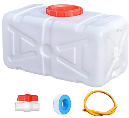 CZXMD Grande Serbatoio Acqua con Rubinetto, Tanica Acqua Portatile Bianco, Plastica, Potabile, Alimentare, HDPE, per Campeggio, Roulotte, Camper, Emergenze e Giardino(Size:50L)