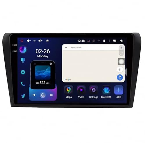Car Radio para Mazda 3 2004-2009 9 Pulgadas Android 15 Car Navegación con Ahd Controles en El Volante para, 4 Core 4G+64G