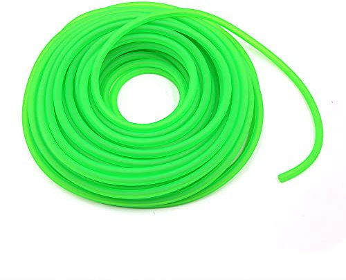 sourcing map para Moto Tubo Manguera de Gas Combustible Silicona Verde 18M 8mm