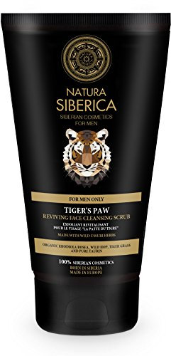 Natura Siberica Men Reviving Face Scrub - Belebendes Gesichts-Peeling für Männer - Reinigt & erfrischt die Haut - Mit Rosenwurz, Taurin & Tigergras - 150 ml