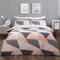 DREAMSCENE Bettwäsche-Set mit geometrischem Scandi-Bettbezug und Kissenbezug, für Mädchen, Jungen, Frauen, Erwachsene, Blush Pink – Einzelbettgröße