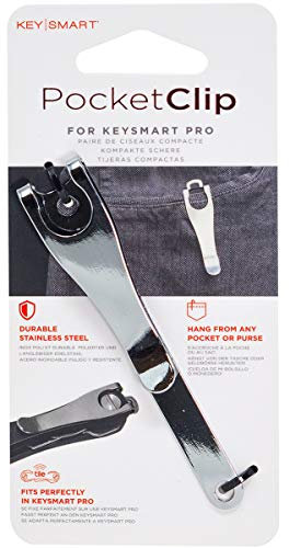 KeySmart Deep Carry Taschen Clip - Zubehör für KeySmart Schlüsselhalter (Silber)