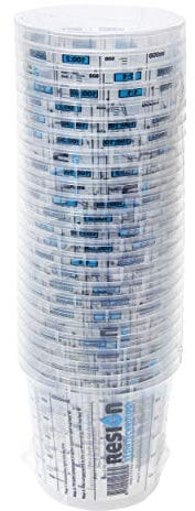 RESION 25 x Lackmischbecher | 650ml | Farbe, Epoxid, Polyester | Mit klarem Mischungsverhältnis auf der Messbecher