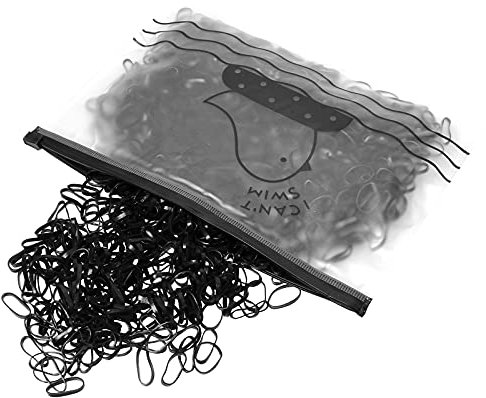 Cooetr 1000 Stück Haargummis,Mini Elastische Haargummis Bänder,Schwarz Haltbare Mini Elastische Haarbänder,für Kinder Haare, Kleine Dreadlocks, Hochzeit Frisur und mehr