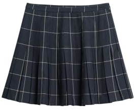 Superdry Damen Minirock im Vintage-Stil mit Falten