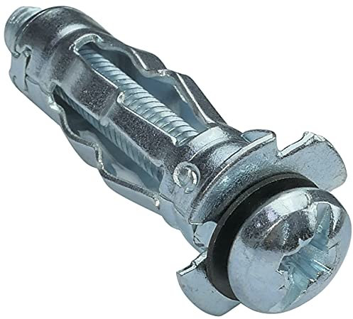 AERZETIX - Set di 25 - Tasselli a espansione Ø12x37mm - per cartongesso a corpo cavo - con vite M6x45mm - fissaggio in cartongesso - C49949