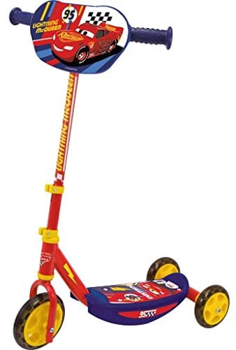 Smoby - Cars Roller - 3 Rädriger Scooter, mit höhenverstellbarem Lenker und stabilem Metallrahmen, 55 x 32 x 70 cm, für Kinder ab 3 Jahren
