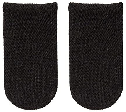 Mobile Gaming Finger Sleeve Atmungsaktive Anti Rutsch Daumen Hülse Socke Schwarz - 2 Stück
