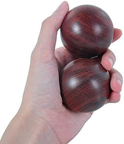 KDOQ Baoding Bälle Stressbälle für Erwachsene Chinesische Übungsbälle Hölzerne Chinesische Gesundheitsbälle, Massage-Übungsball, Meditationsball, Übungs-Massagebälle Handübung