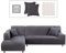 Lydevo Sofabezug Ecksofa L Form Sofa Überwürfe Stretch Sofabezug L Form Rechts oder Links mit Zwei Kissenbezügen Waschbar Universal-Couchbezug L Form Sofa Cover L Shape(1 Sitzer+2 Sitzer,Grau)