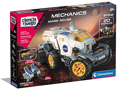 Clementoni - NASA Mars Rover Mechanik Labor, Bauspiel, NASA Raumschiff, wissenschaftliches Stem Spielzeug auf Spanisch, ab 8 Jahren (55470)