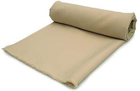 Stoffe Panama, Mara Allround Stoff, Blickdicht, Tischdecken Dekostoff, 50 x 150 cm (Hell beige)