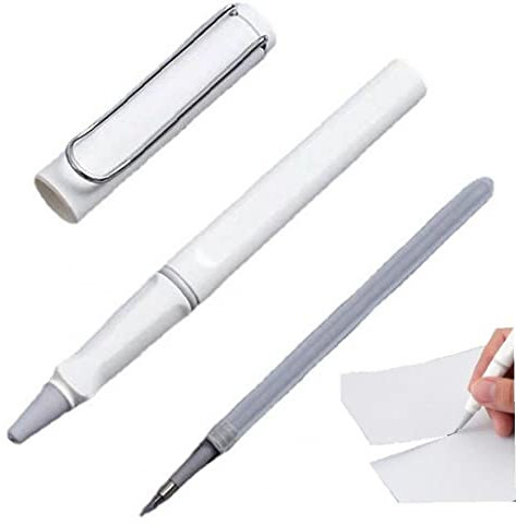 Luxylei Penna per Taglierina di Precisione con Lama in Ceramica Rimovibile E Tappo per Tagliere per Tappeto per Cartoncino in Feltro di Carta in Vinile Adesivo per Il Diario di Carta Fai - -Te