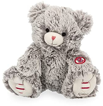 Janod Kaloo - Rouge Kaloo - Maé Plüschbär Grau Prestige 24 cm - Kleiner Teddybär mit Seidenweichem Fell - Ultra-Weiches Stofftier für Babys - Ab Geburt, K223001, SMALL