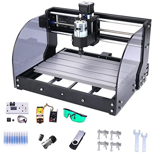 CNC 3018 Pro MAX Fresatrice CNC Router, Macchina Per Incisore Laser GRBL Control 3 Assi Per Plastica Alluminio Morbido Legno Acrilico PVC, Area Di Lavoro Di 300x180x40mm,15W