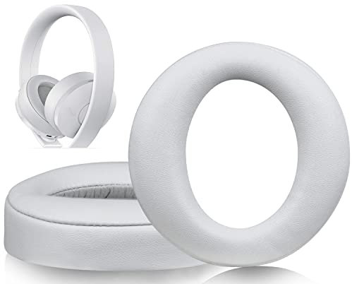 SOULWIT Cuscinetti Auricolari in gel di Raffreddamento per Sony Cuffie New Gold Wireless PS4, Cuscinetti Auricolari di ricambio per Versione 2018, Modello di Cuffia CUHYA-0080 -Grigio