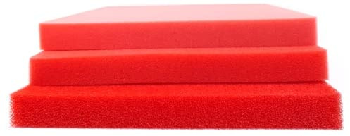 Pondlife Filterschaum Filtermatte rot 50x50x2 cm Filtermedium für Teichfilter Größe PPI10 (grob)