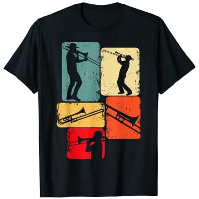 Coole Posaunen & Jazz Musiker Geschenke Posaune Posaunist Herren Kind T-Shirt