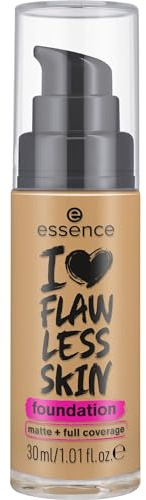 essence I LOVE FLAWLESS SKIN foundation, Nr. 90, langanhaltend, mattierend, sofortiges Ergebnis, matt, vegan, ölfrei, UVA- und UVB-Filter + SPF 20, ohne Parfüm, 1er Pack (30ml)
