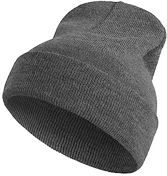 Mütze Herren Dunkelgrau - Strick Beanie aus 100% Acryl für Herren. Warme, Weiche und Bequeme Kopfbedeckung für kalte Tage im Herbst und Winter - Einheitsgröße.