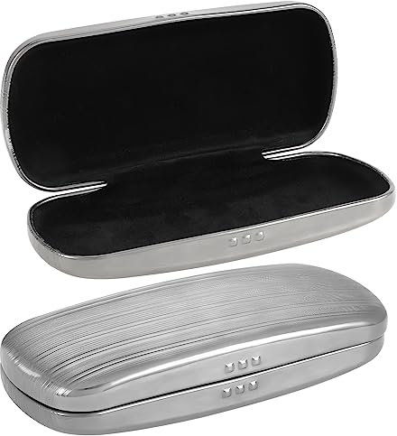 Hifot Brillenetui Hardcase, Aluminium Brillen Etui Hart, Metall Sonnenbrillen Etui, Brillenetui Hartschale für Damen Herren Kinder