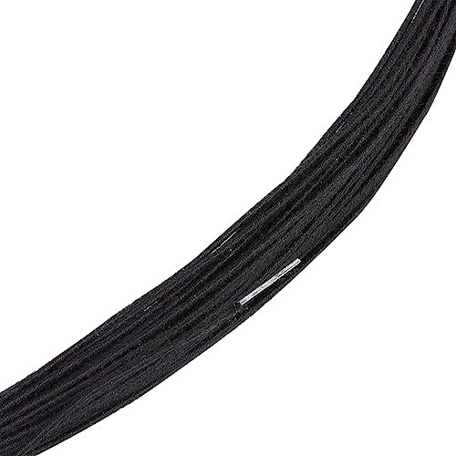 BENECREAT 20 m di Filo di Cotone Nero Rivestito, Filo Floreale Ricoperto di Cotone con Filo Interno, per Forniture per Cucire Accessori per La Realizzazione di Orli, Diametro: 1 mm
