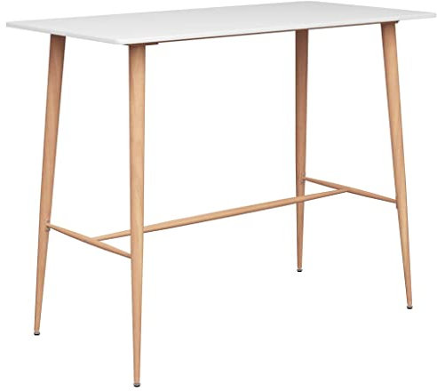 GuyAna Bartisch Weiß 120x60x105 cm Mobile KüChe Hausbar Theke Tresen Bar Theke