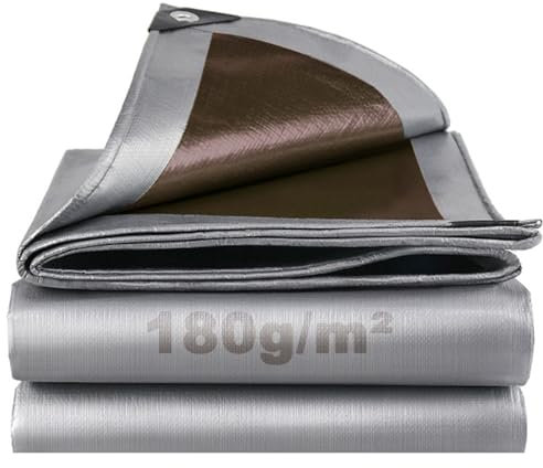Telo Impermeabile Esterno 2x3m 180 g/m² PE con Rinforzato Occhielli, Telone Resistente ai Raggi UV Agli Strappi, Telo Protettivo Copertura Multiuso per Mobili da Giardino Barche Legno Piscina Camion