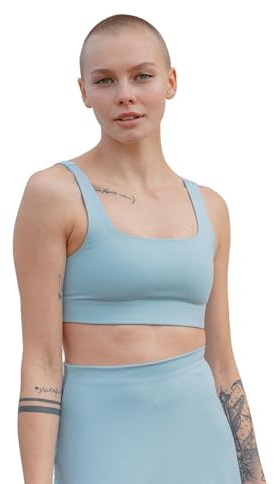 Girlfriend Collective Tommy Sports Bra, Women’s Sports Bra Cropped, Square Neck, Without Padding and Underwire, Perfect for Boxing, Running, Training, Sizes XXS-6XL