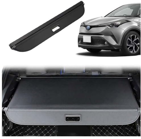 Auto Einziehbare Hintere Kofferraum-Hutablage für Toyo-TA C-HR CHR 2016-2019, Kofferraumabdeckung Rollo Ladungsschutzabdeckung Innere Zubehör