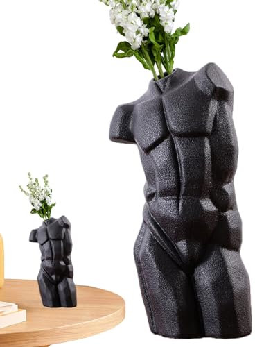 Vase für Körperkunst, Pflanzgefäß für Körper | Keramik-Pflanzgefäß für männliche Körperkunst - Menschliche Körperkunst-Vase, kreative Kunstvase mit Statue des nackten Mannes für Blumen