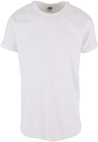 Urban Classics Herren T-Shirt Long Shaped Turnup Tee, lässiges T-Shirt für Männer, in langem Schnitt, erhältlich in vielen Farben, Größen XS-5XL