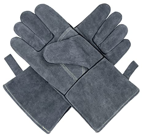 35,6 cm lange Handschuhe zum Löten, 500 °C, schützen die Hände vor offenem Schleifen, Schmutz, Leder, Schweißhandschuhe, Handschuhe für Herren, Arbeit