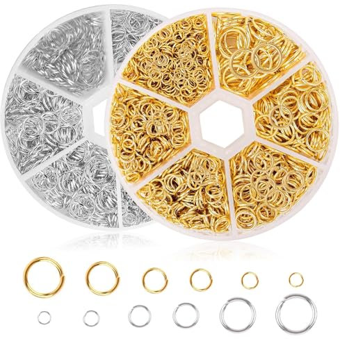 Biegeringe Schmuckherstellung Ringe Schmuck 2020 Stk Spaltringe Offene Biegeringe Sprungringe Gold Silber Metall Jump Rings für DIY