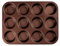 Sallys Muffinform für 12 Muffins 27 x 35 x 3,3 cm - spezielle Antihaftbeschichtung (PFAS- und PTFE-frei)