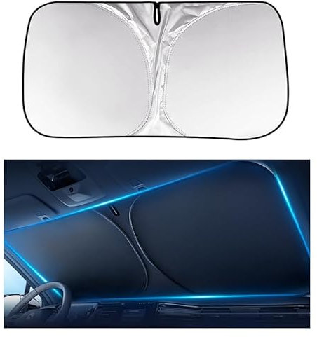 QWTYAFDD Auto Frontscheiben Sonnenschutz,für VW Sharan II 7-seat 2010 2011 2012 2013 2014 2015-2023 Faltbarer Auto Sonnenschirm Universal Faltbares Design Einfache Lagerung