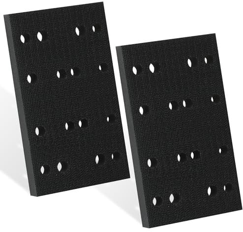 FMTYAOIU 2 Pcs Soft Foam Sanding Pads Interface Sander Backing Pad, 80 x 133 x 12 mm Hook and Loop Soft Sponge Cushion Interface Buffer Pad for Festool RTS400 LS130 Sander