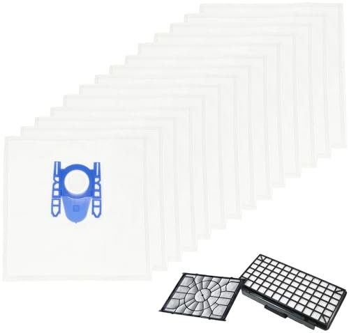 Staubbeutel Filter Zubehör set geeignet für Siemens Q5.0 VSQ5X1230 extreme Silence Power Staubsauger Ersatzteile Typ G ALL Staubsaugerbeutel Hepa Filter Motorschutzfilter (14 Beutel)