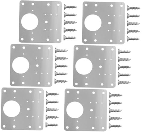 WATIIFUFU 6st Schrankscharnier Reparatursatz Für Türscharniere Eckschrank-scharnierplatte Schrank Scharnierplatte Scharnier Reparatursatz Scharnierplatte Für Küchenschränke Rostfreier Stahl