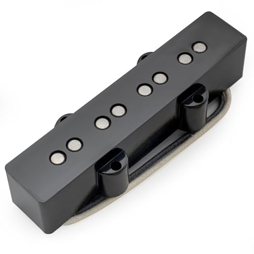 Musiclily Pro JB-70S Alnico 5 Pickup J-Bass Manico 8,3K Nero | per Basso Elettrico 4 Corde tipo Jazz Bass