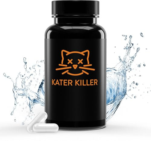 Kater Killer | 100 Kapseln mit Elektrolyten und Vitaminen | Cholin zur Unterstützung der Leberfunktion | Vegan | Bei Flüssigkeitsverlust | Für den Morgen danach |