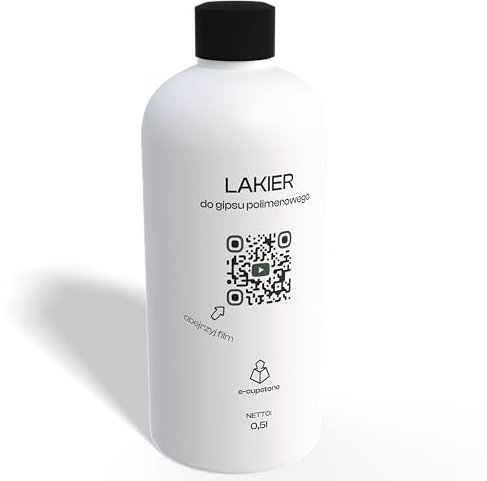 E-cupstone Polymergips-Lack - Polymer Putzlack - Durchsichtige Beschichtung, Wasser-, Wachs- und Schmutzbeständigkeit - langlebiger Schutz - verstärkt Farbtiefe 0,5l