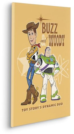 Komar Keilrahmenbild - Disney/Pixar Disney and Pixar Toy Story Buzz and Woody - Größe: 40 x 60 cm - Leinwandbild, Kinderzimmer