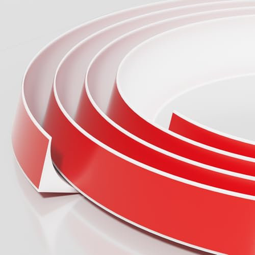 5 Meters (20×15mm) Double-Sided Wide Self-Adhesive Silicone Quadrant Trim – Laminate Floor Beading,Skirting Board Cover,Flexible Moulding Caulk,Coving for Ceilings,Countertops,Wall Corners
