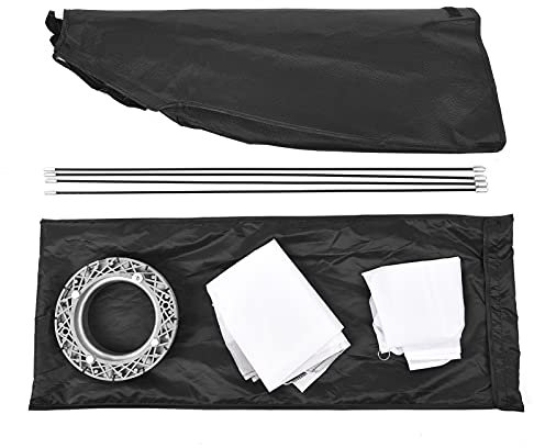Rankomu Softbox rectangular de 60 x 90 cm, caja suave portátil para fotografía con soporte Bowens, incluye bolsa de almacenamiento para retratos y grabación de video en vivo
