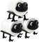 VAVPUP Toilettenpapierhalter Frosch, freistehend, mit Anti-Abroll-Design, lustiges Geschenk-Set für Badezimmer, Wohnzimmer, Küche, Hotel, Schwarz, 3 Stück