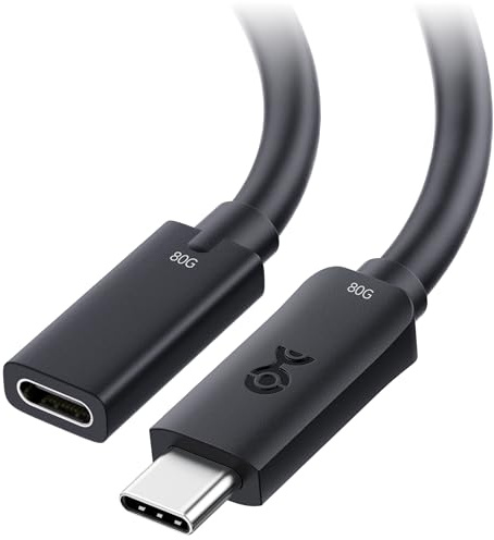 Cable Matters 80 Gbps Câble d'extension USB4-0,5 m, prend en charge [vidéo 8K@120Hz/4K@480Hz, charge 240 W, transfert de données 80 Gbps], câble d'extension USB C, compatible Thunderbolt 5/4